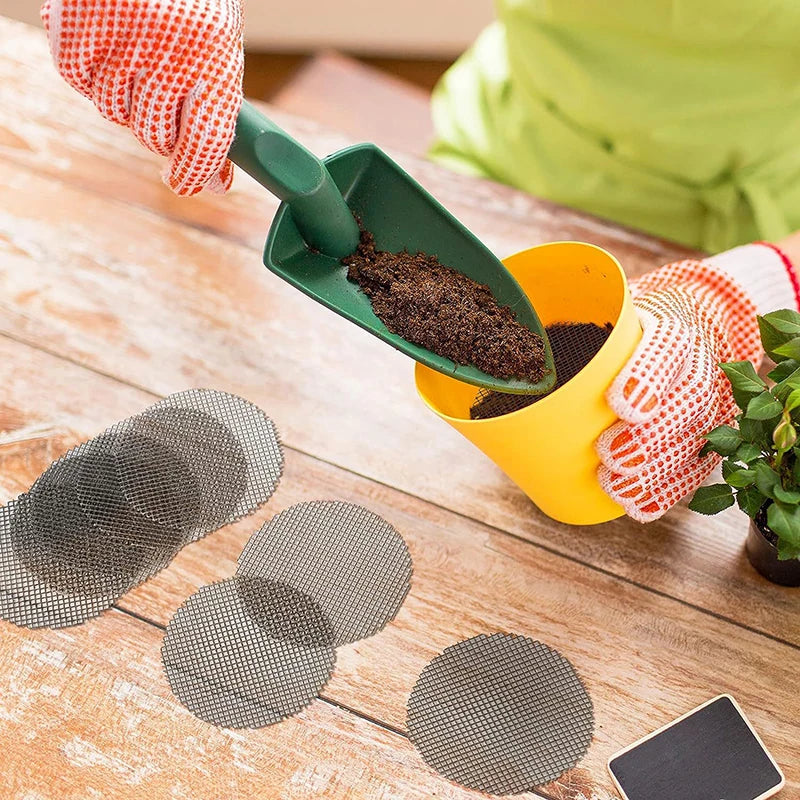 Pot Bottom Prevent Soil Loss Bonsai Flower Plant Gardening Tools Hole Qme