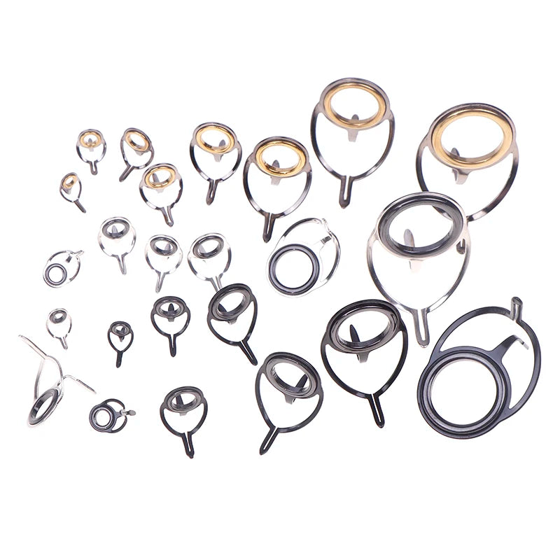 Fishing Tackle Stainless Steel Repair Rod Guide Ring Tip Pole Circle Qme
