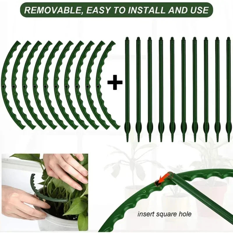 Plastic Plant Support Pile Stand Plant Support Pile for Flowers Greenhouses Arrangement Fixing Rod Holder Garden Tools Qme