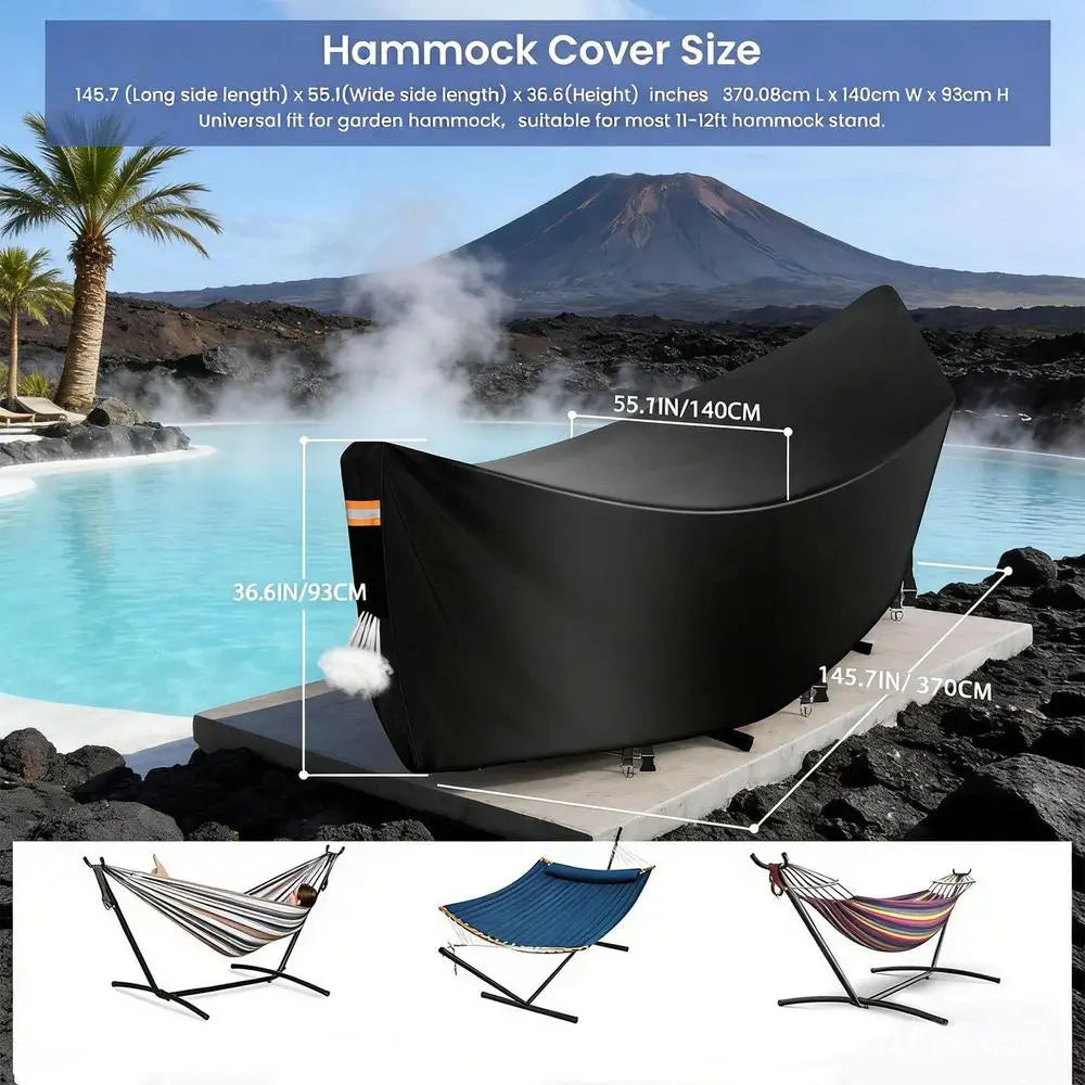 Hammock Cover Heavy Duty Dustproof Protector Camping Outdoor Hiking Qme Black China Mainland
