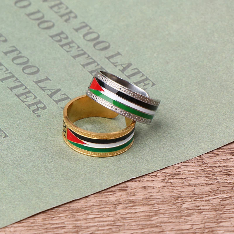Luxurious Exclusive Arab National Palestinian Scarf Kufiya Ring Ideal Qme