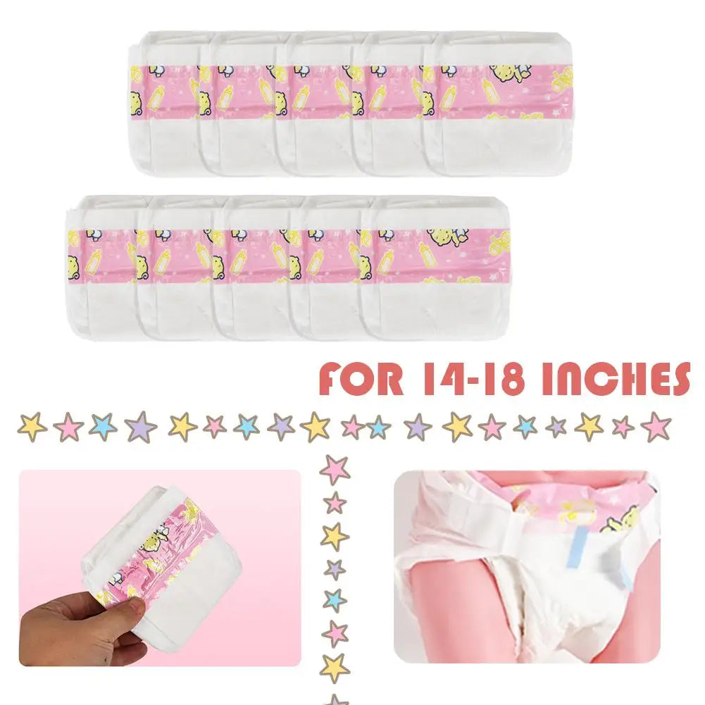 Baby Doll Diapers 10 Reborn Dolls Refill Reusable Aby Accessories Qme