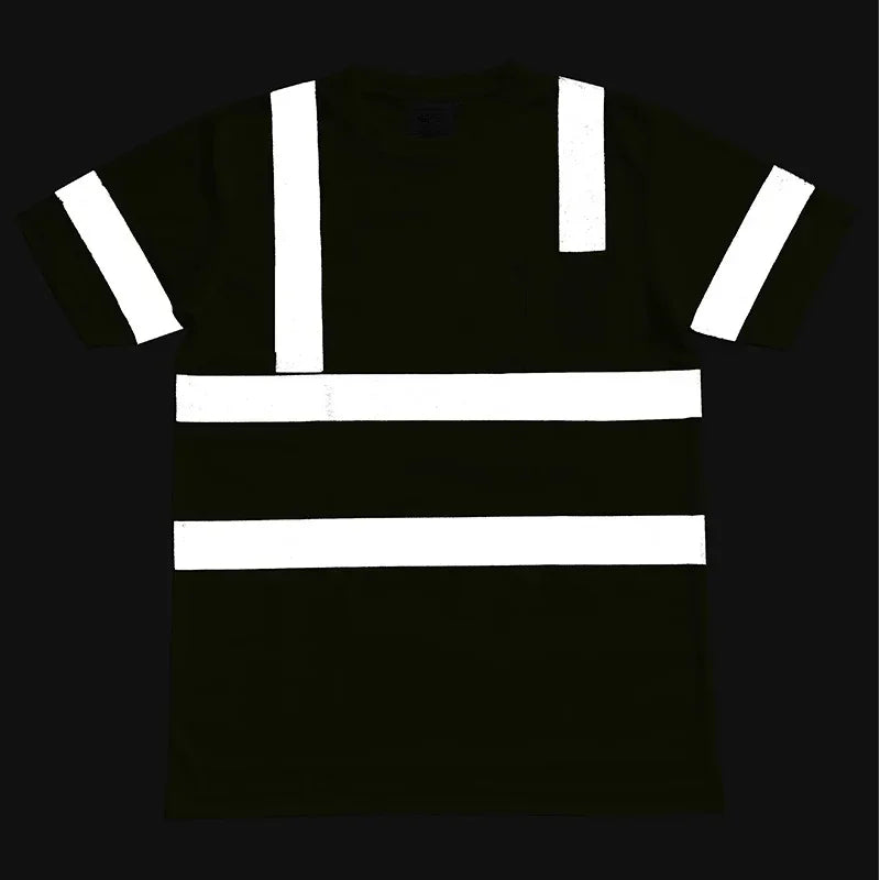 Summer Breathable Quick Dry Outdoor Sports Safety Work T Shirt Fluorescent High Visibility Reflective Qme
