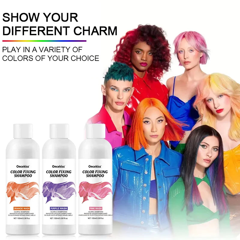 Semi-permanent Hair Coloring Shampoo Invisible Protects Fixes Qme