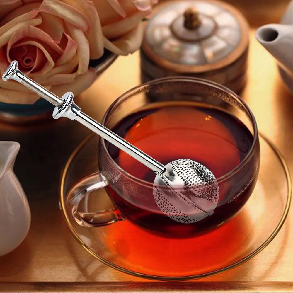 Spice Tea Tool Accessories Reusable Tea Strainer Ball Metal Tea Bag Stainless Steel Teapot Adjustable Tea Infuser Filter Qme