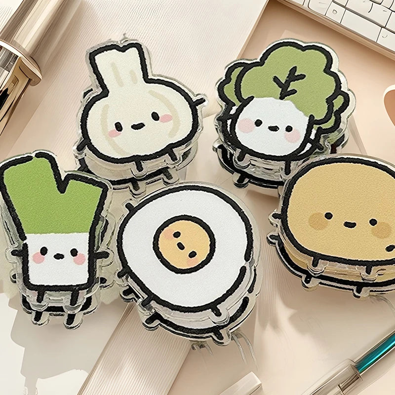 1pair Cute INS Animated Fruit Cartoon Sealing Clip Note Pp Decoration Qme