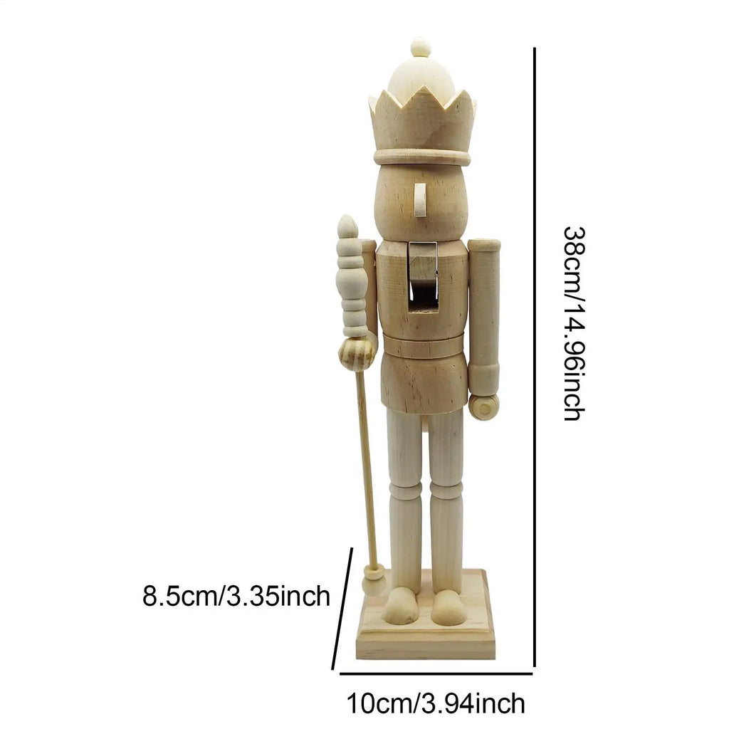 Christmas Nutcrackers 3D Carving Wooden Classic Figurine Wood Qme