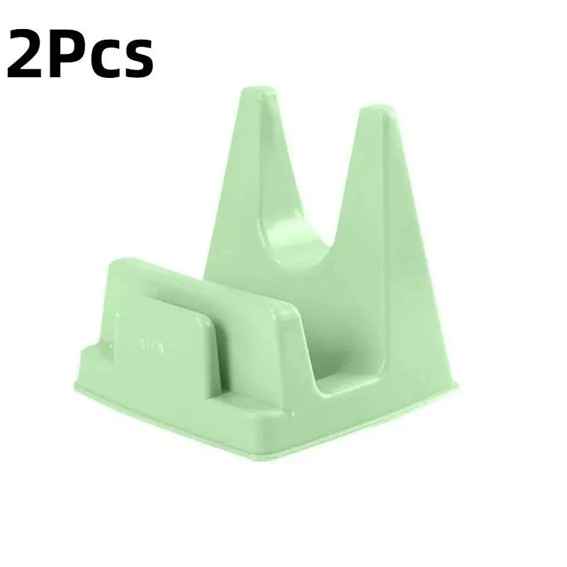Plastic Pot Lid Holder Bracket Shelf Kitchen No Drilling Required Qme 2PCS Green