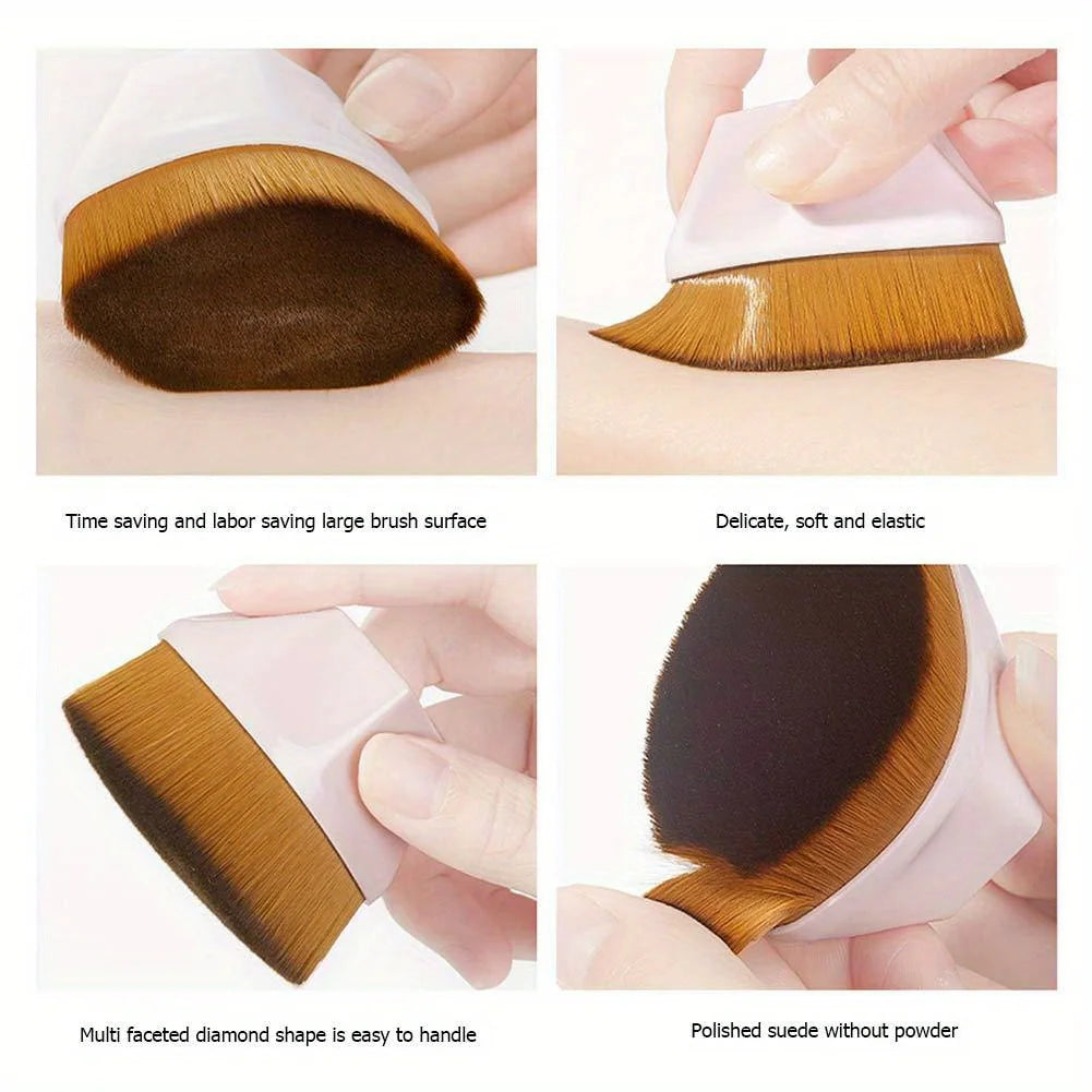 Foundation Brush Kabuki Makeup Brushes 2 Pack Flat Top High-Density Multifunctional Foundation Makeup Brush Qme