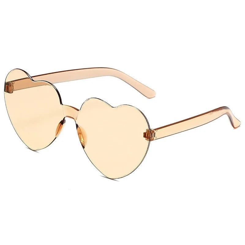 Heart Sunglasses Retail /Wholesale 5-15PCS Wedding Bachelorette Bridesmaid Beach Party Multi-Color Photo Props Gifts Qme SunglassesLTBrown 10PCS
