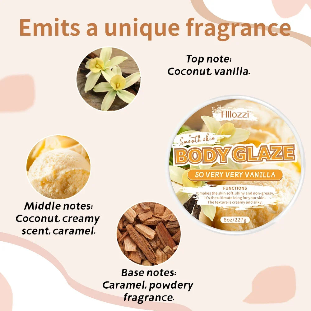 Vanilla Body Glaze Nourishing Moisturizing Skin Care Butter Qme