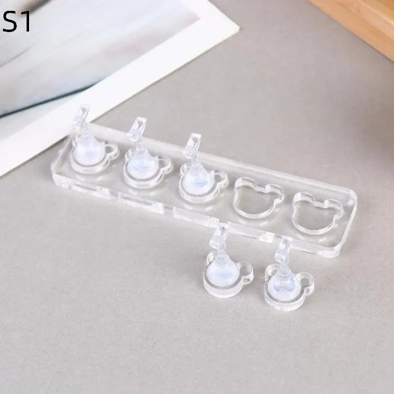 Non-magnetic Nail Display Acrylic Stand Tips Holder Practice Qme S1