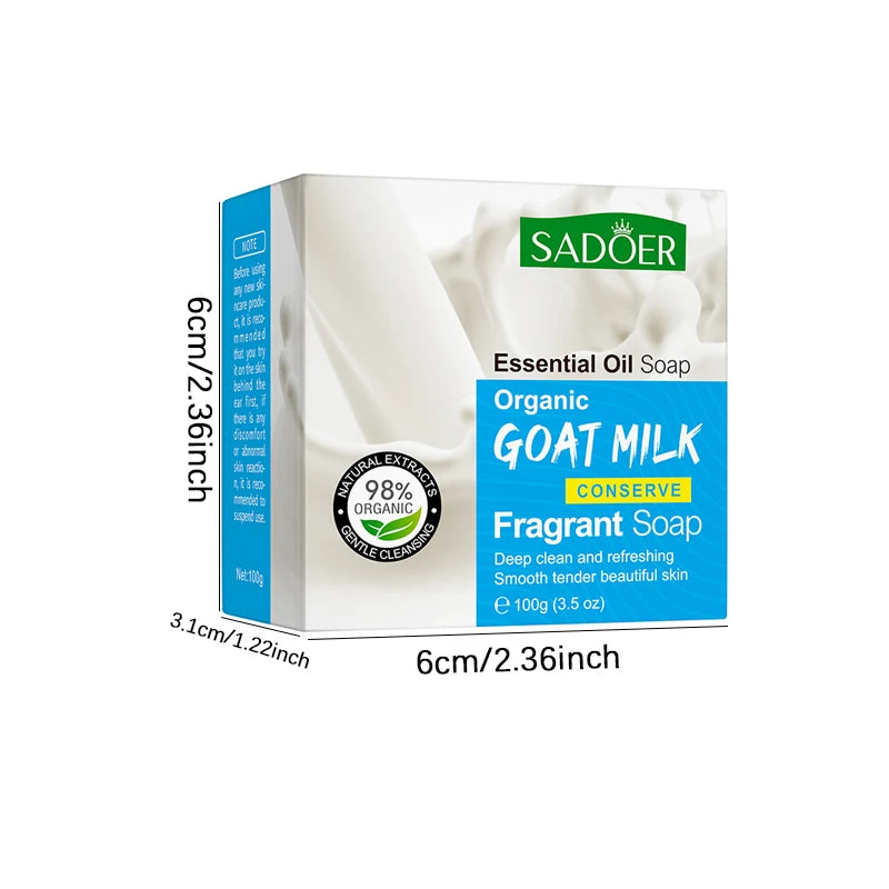 Goat Milk Essence Oil Soap Deep Cleansing Moisturizing Suitable All Qme