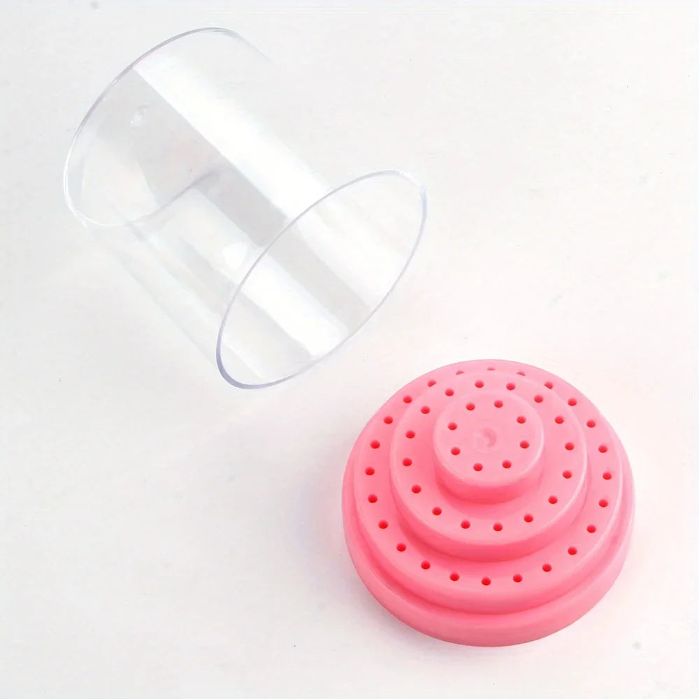 Nail Drill Bits Organizer Stand - Transparent Durable Storage Box，Nail polish grinding head storage box, grinding head box Qme