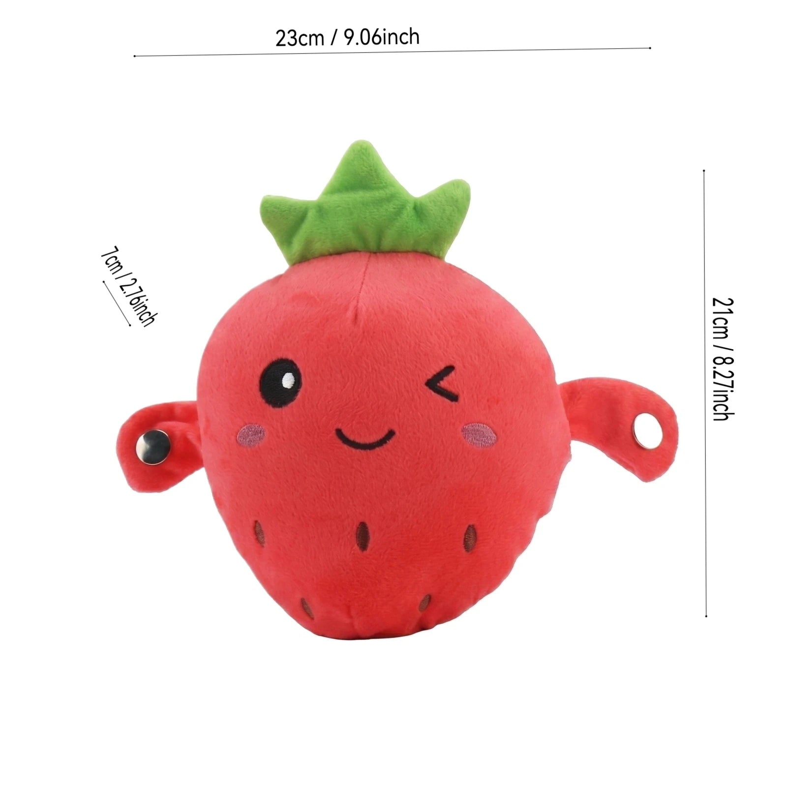 Stuffed Strawberry Fruit Induction Beat Toy Creative Music Dolls Kawaii Parent-child Interactive Toys Fun Birthday Gift for Kids Qme