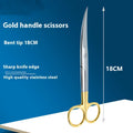 Gold Handle Ophthalmic Scissors Stainless Steel Cosmetic Plastic Qme g