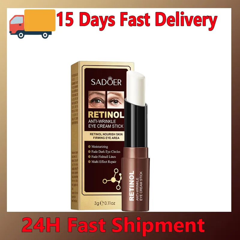 Retinol Eye Cream Remove Dark Circles Eye Bags Puffiness Reduces Wrinkle Eye Serum Stick Dark Circles Removal Man Woman Eye Care Qme 1pc