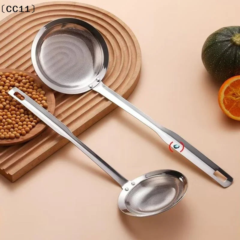 Stainless Steel Fine Mesh Fat Skimmer Spoon Strainer Oil Skim Grease Qme