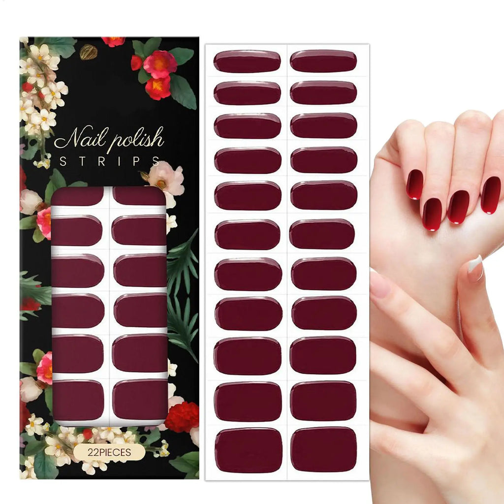 Lucky Red Self Adhesive Nail Sticker Beautiful Stickers Long-lasting Qme