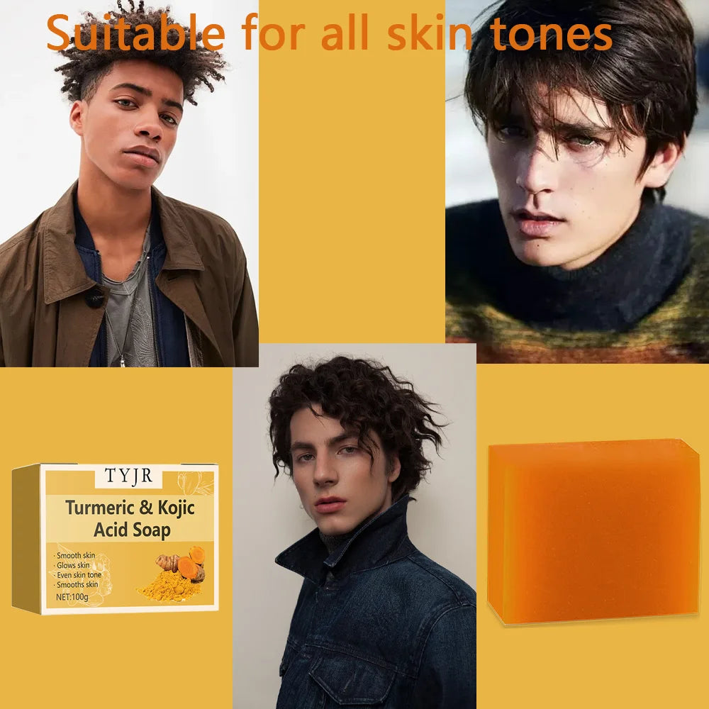 Ginger soap for cleansing, anti-acne, whitening and brightening the face, removing acne and fading dark spots, turmeric soap Qme