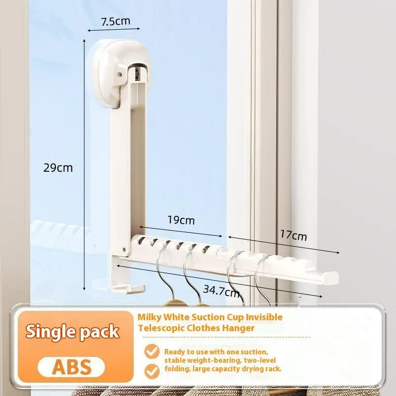Foldable Retractable Portable Clothes Drying Folding Racks Qme White