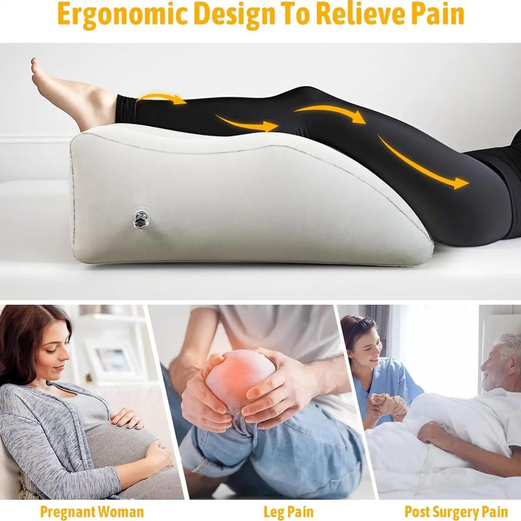 Knee Replacement Pillow Inflatable Foot Support Storage Leg Wedge Qme
