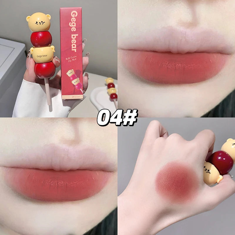Gege Bear Matte Velvet Cute Candied Haws Lip Mud Cream Clay Qme GX1505-4