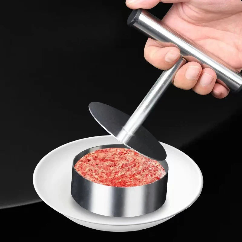 Stainless Steel Hamburger Patty Machine Press Mold Household Qme