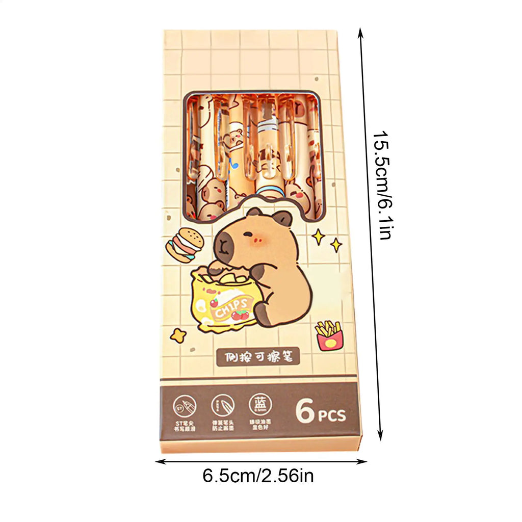 Erasable Gel Pens Cartoon Animal Pattern Retractable Pen Fine Point Qme
