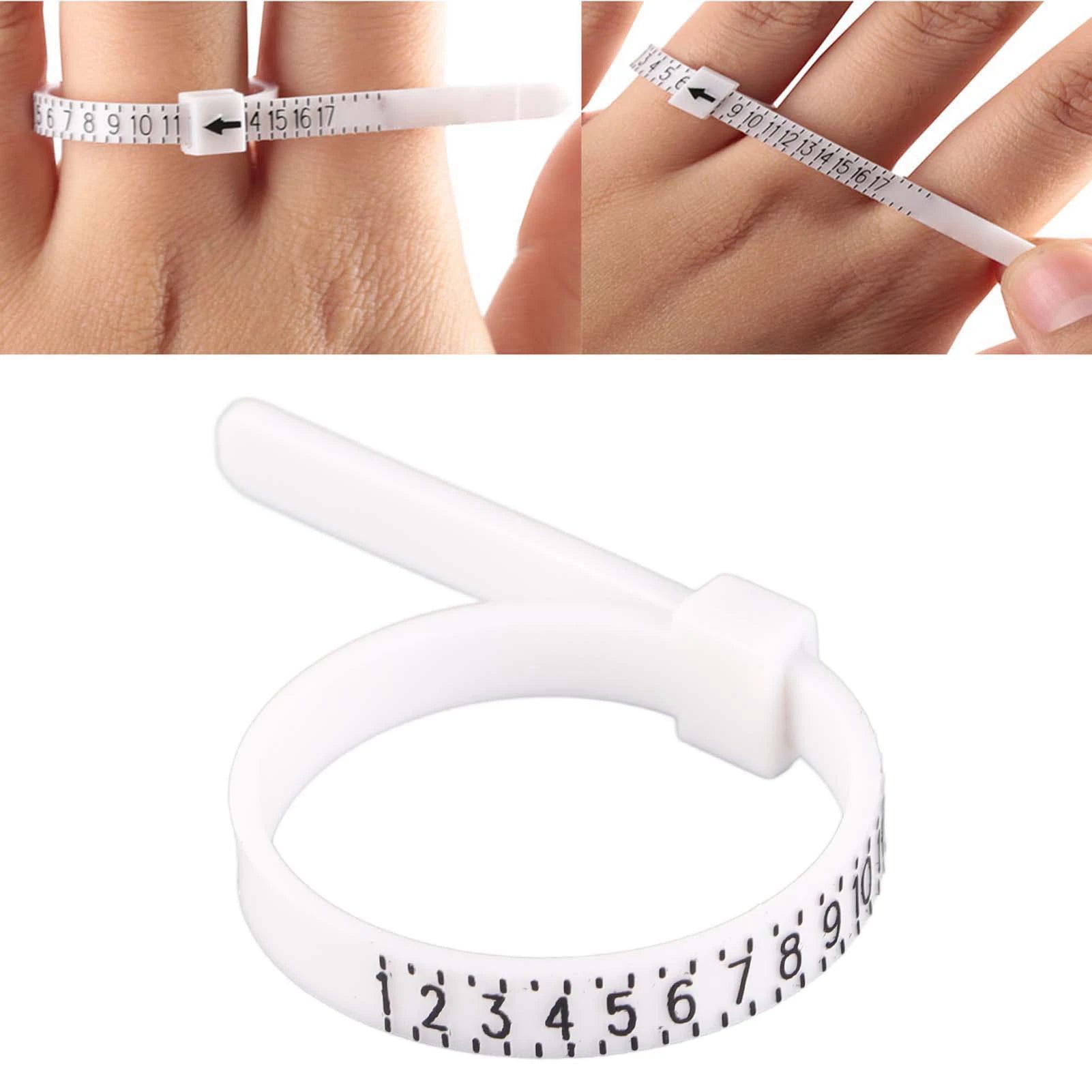 New US Sizer Measure Finger Gauge Scale Measure Tool Finger Stick Wedding Tester Finger Measure Tool Sizer Scale Qme