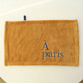 1pc minimalist texture small square towel, embroidered with letters, soft and absorbent without shedding hair, hand towel Qme Blue