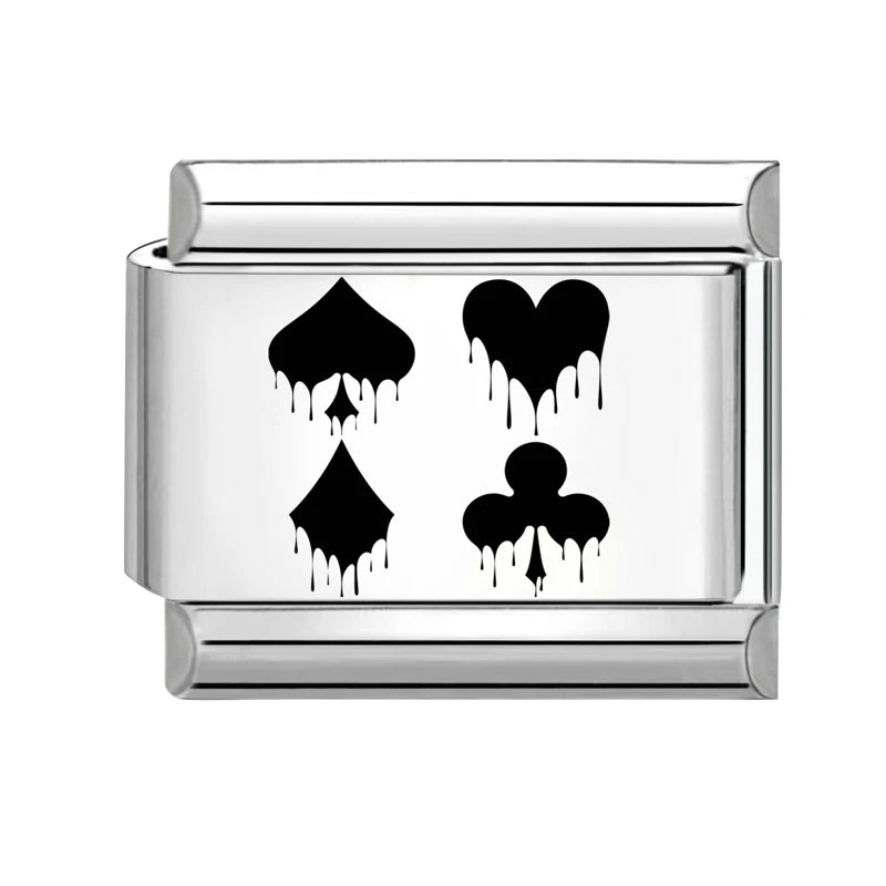 2026 Wholesale Fashion Cute Heart Italian Charm Links Stainless Steel
