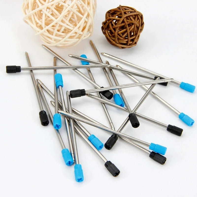30/50/100 Pcs 7/8.2/11.5cm Ballpoint Pen Refills 0.7mm Medium Tip Blue Black Ink Refill Rods Office Student Writing Stationery Qme