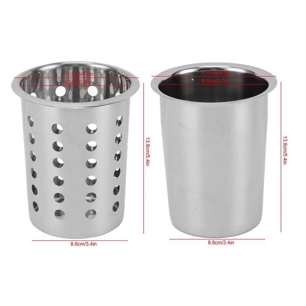 Stainless Steel Utensil Holder Large Capacity Mess Proof Kitchen Utensil Holder for Countertop for Knife for Chopsticks Qme