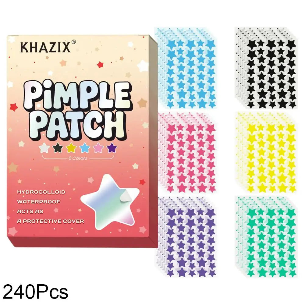 Colorful Stars Pimple Patches 240 Cute Acne Blemishes Covering Qme D-240pcs