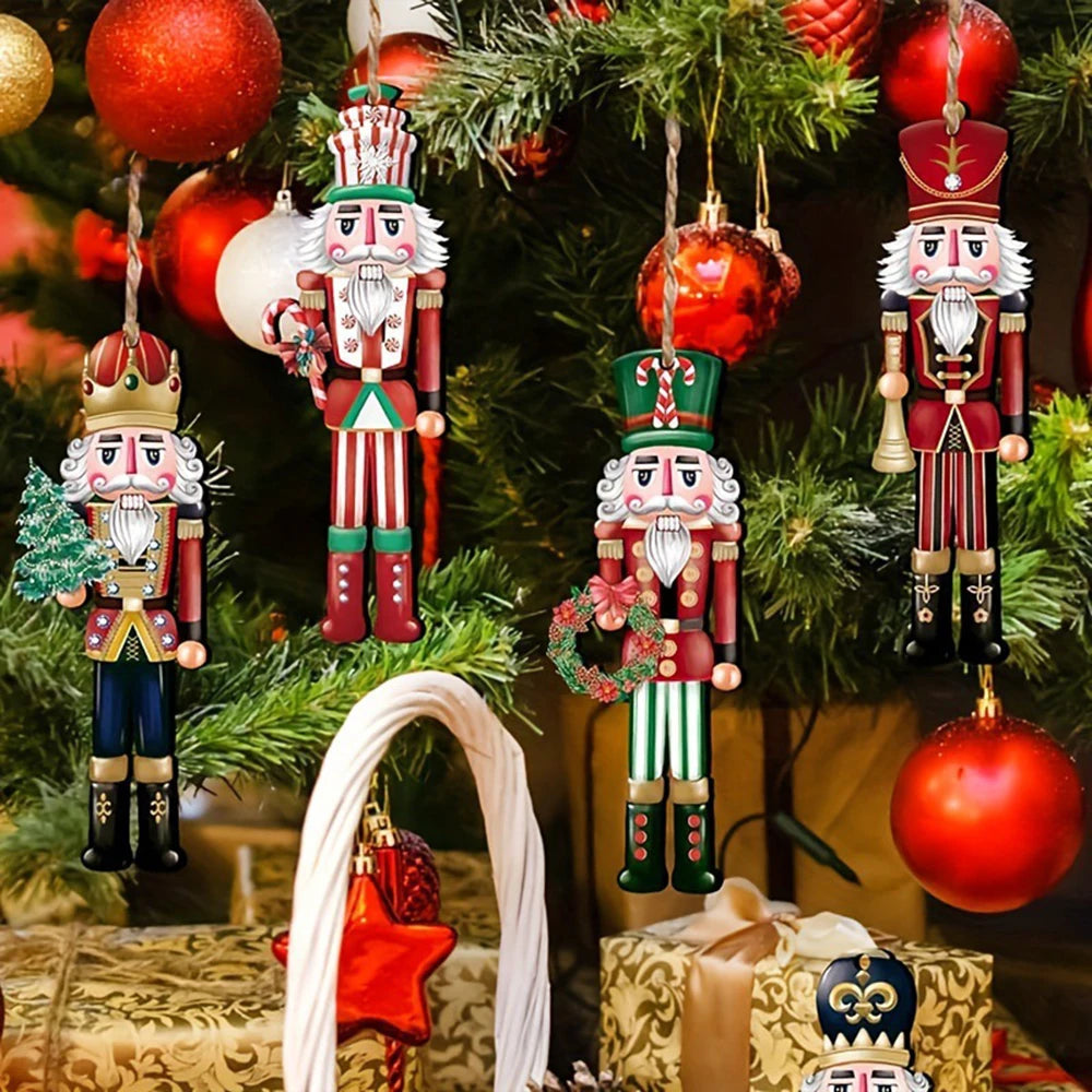 Party 12PCS Nutcracker Wooden Decorative Set - Christmas Gift, Party Decoration And Home Decor Qme