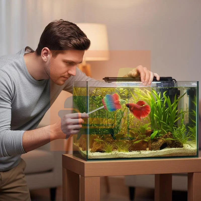 Aquarium Betta Training Wand Plastic Playing Stick Active Healthy Betta Fish Equipment Resin Decoration Fish Stick Toy Kit Qme