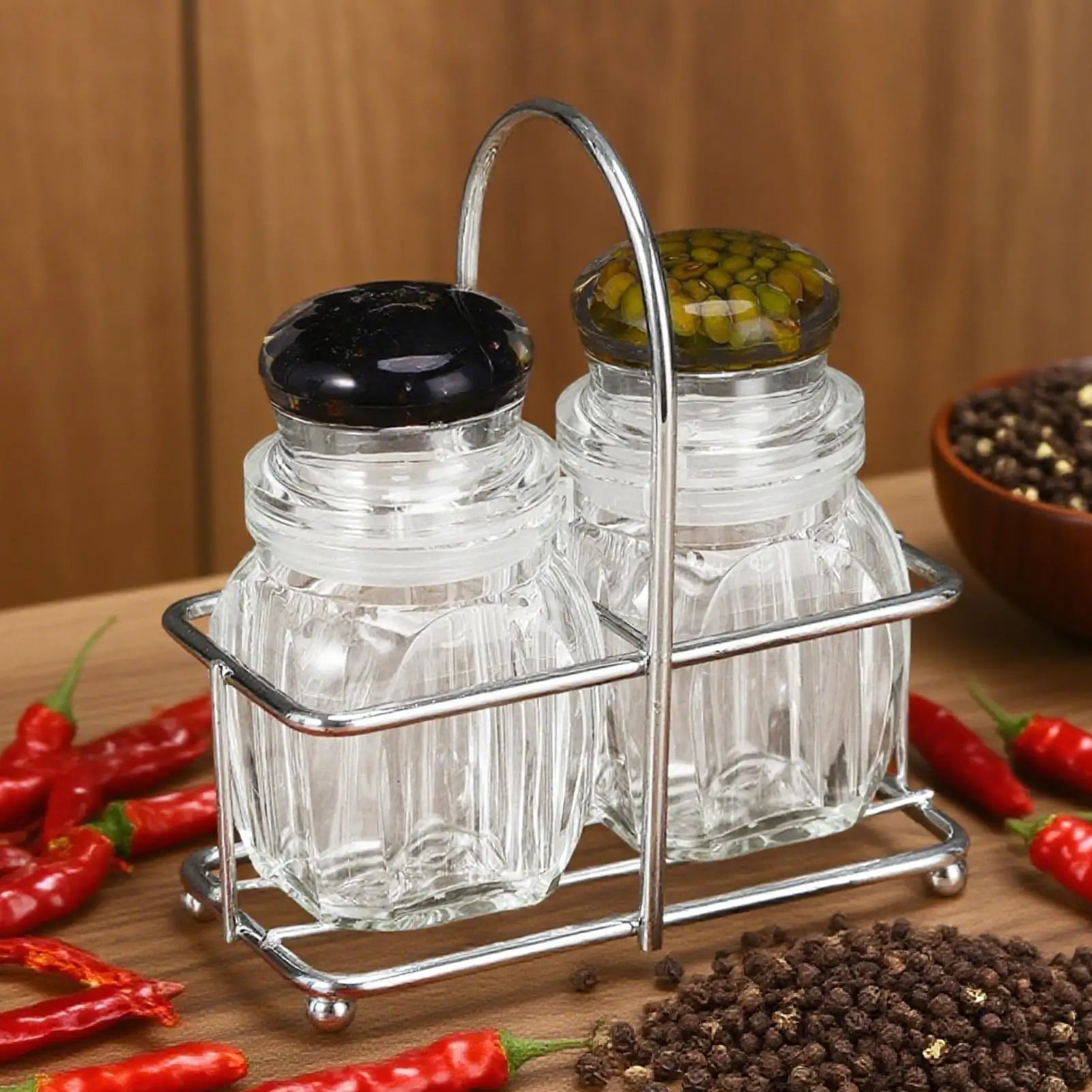Salt Shakers Kitchen Pepper Supplies Seasoning Jars Apartment Picnic Qme