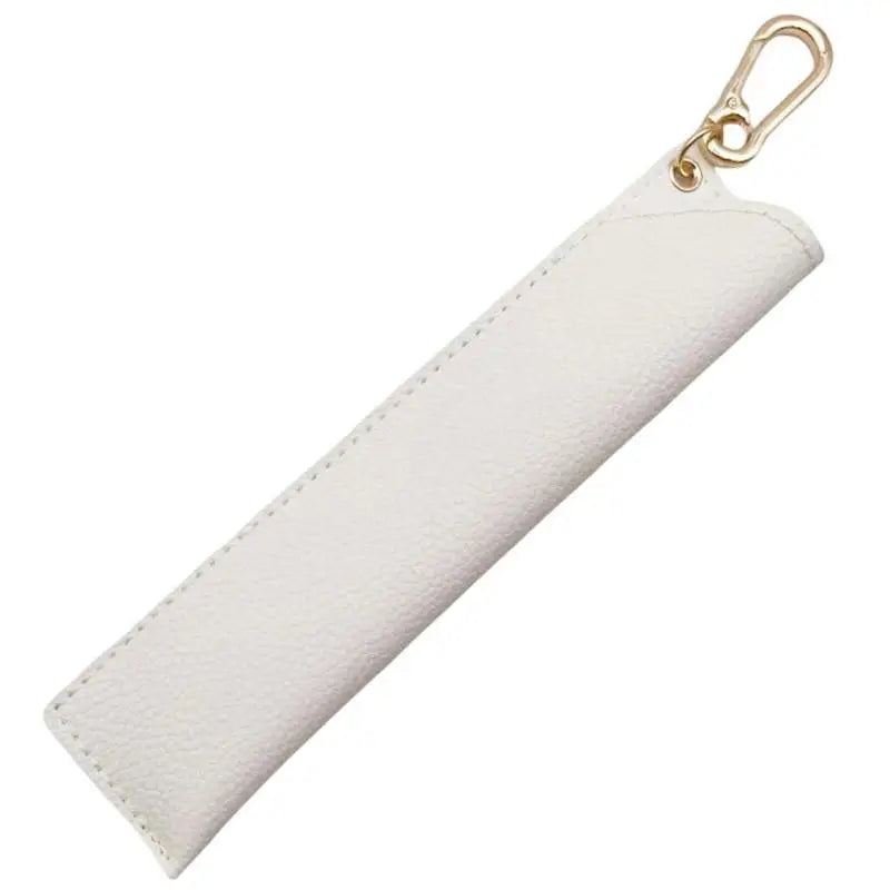 Leather Pencil Holder Bag Kawaii Pen Storage School Case Students Kids Qme White