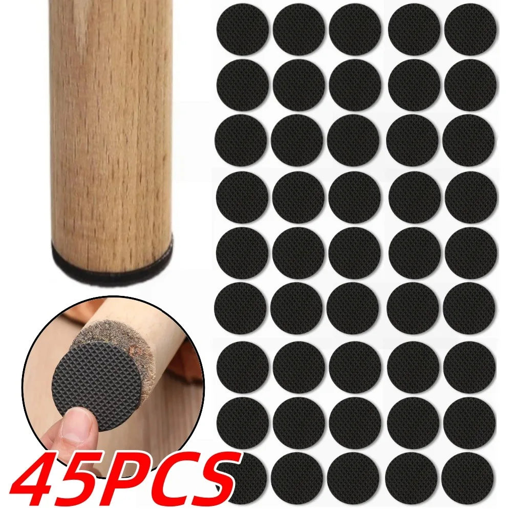 15-45PCS Furniture Leg Pads Tables Chairs Silent Anti Slip Shock-absorbing Pad Self-adhesive Scratch Resistant Furniture Sliders Qme