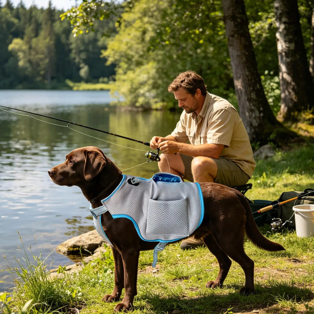 Dog Cooling Shirt Breathable Evaporative Mesh Clothes Summer Heat Relief Puppy Shirt For Small Medium Large Home Travel Beach Qme
