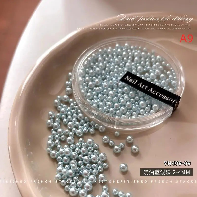 Creative 2- Pearl Resin Charms Nail Art Projects Unique Manicure Qme A9