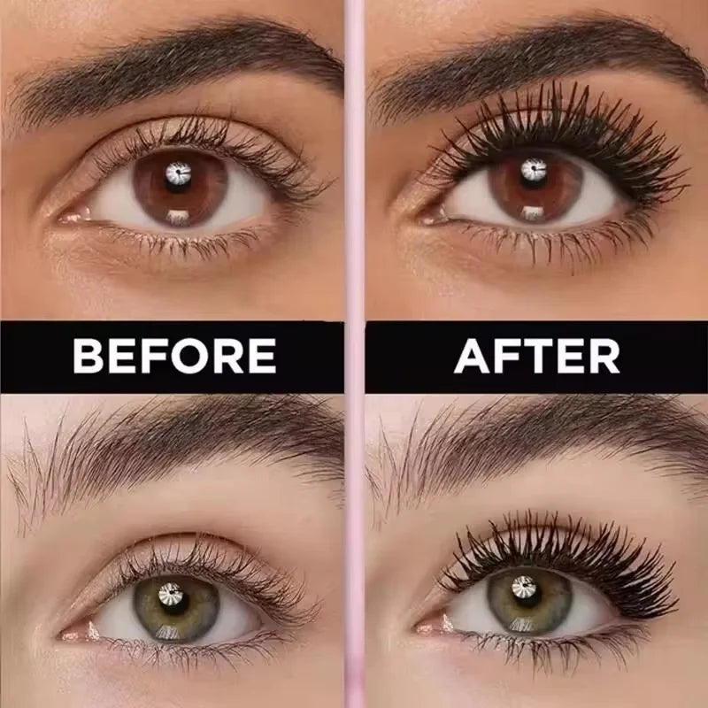 5D Waterproof Mascara Lengthening Eyelashes Women's Make-up Waterproof Mascara Black Silk Fibre Mascara Korean Cosmetics New Qme