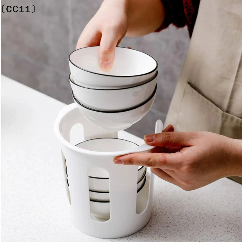 Bowl Storage Rack Dish Kitchen Tableware Draining Easy TakeCC11 Qme