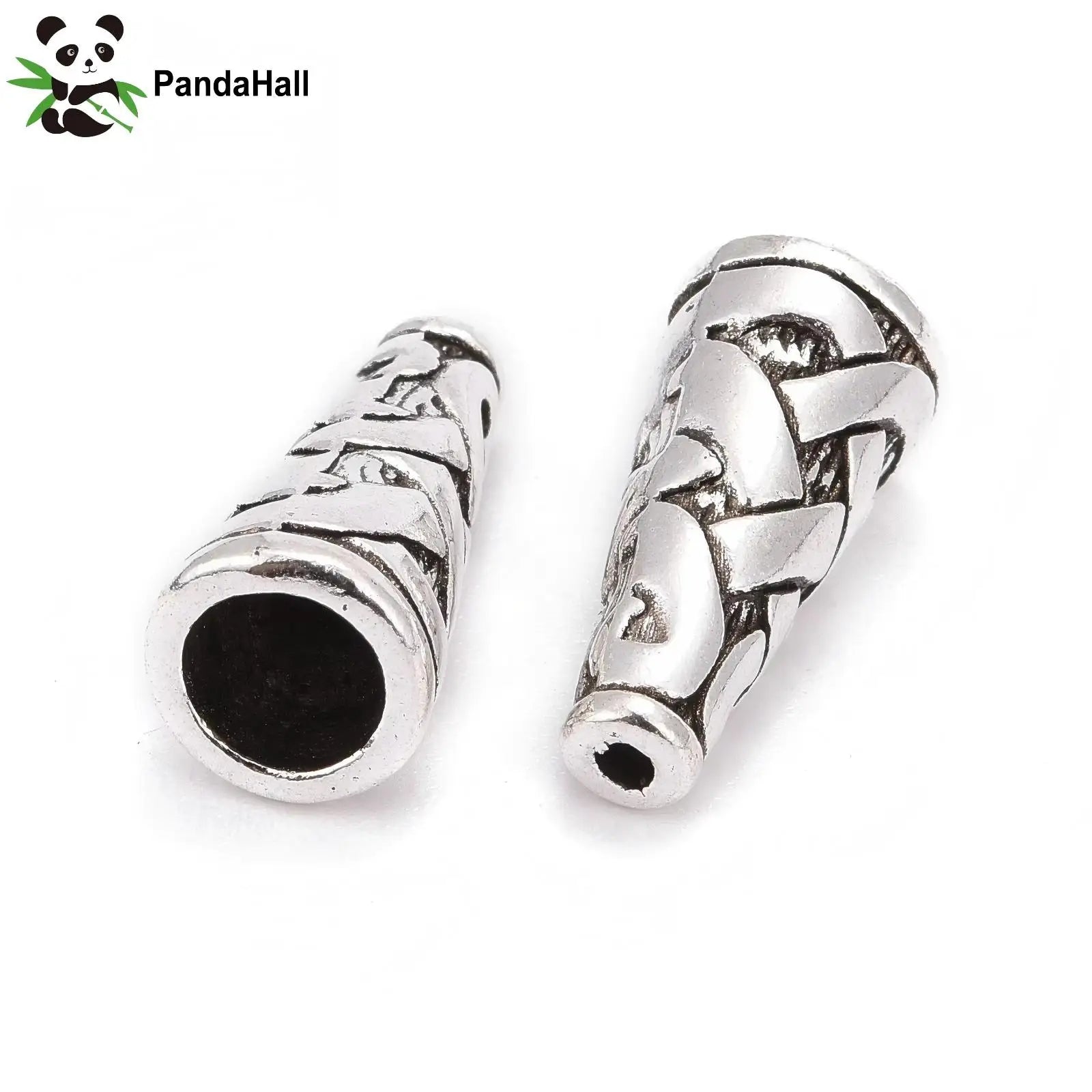 PandaHall 20-50pcs Tibetan Style Caps Loose Spacer Flat Bead Caps Cone End Beads Cap for DIY Jewelry Making Finding 18x18x8mm Qme