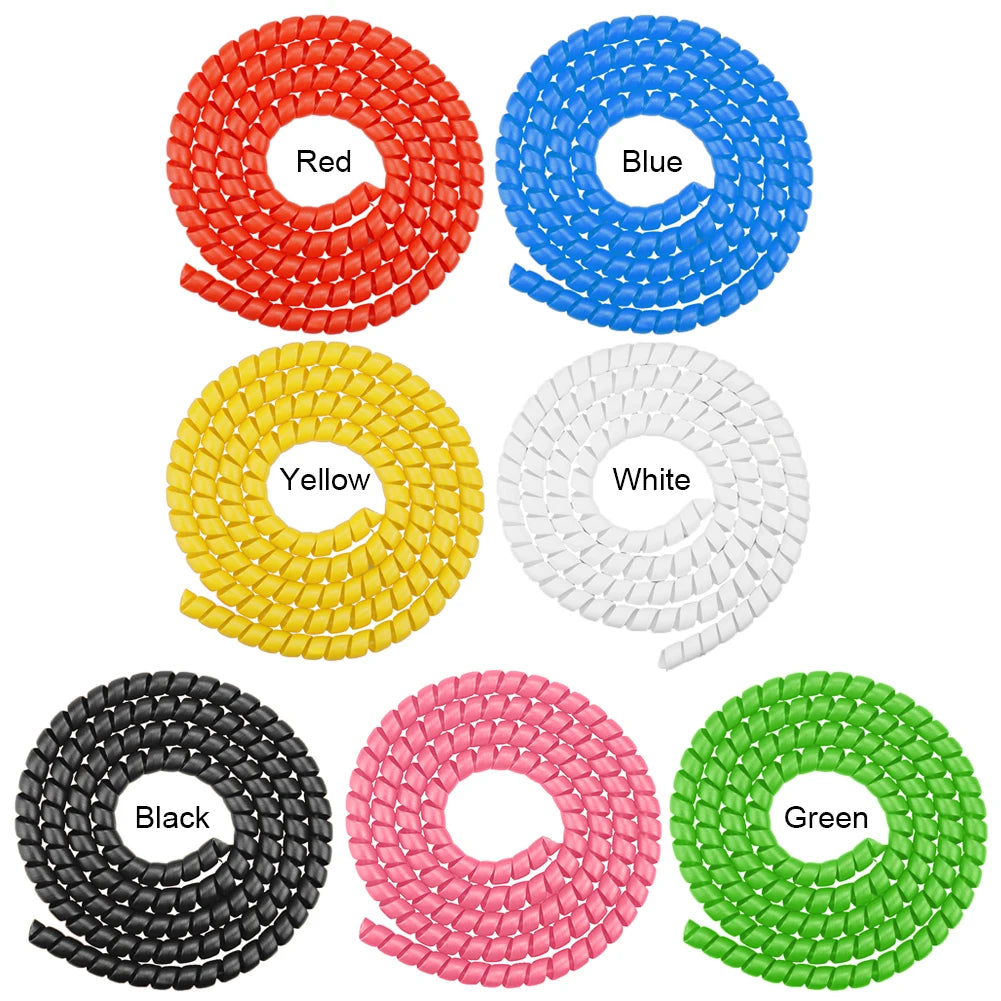 1.3m Line Spiral Winding Cable Wire Cover Wear-resistant for M365 PRO 2 Universal Line Organizer Pipe Protection Spiral Wrap Qme