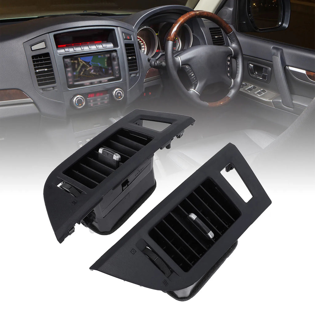 1 Pair of Car Dashboard AC Vent Outlet Trim Panel Improve Air Circulation For Mitsubishi Pajero 2006-2021 Fourth generation Qme