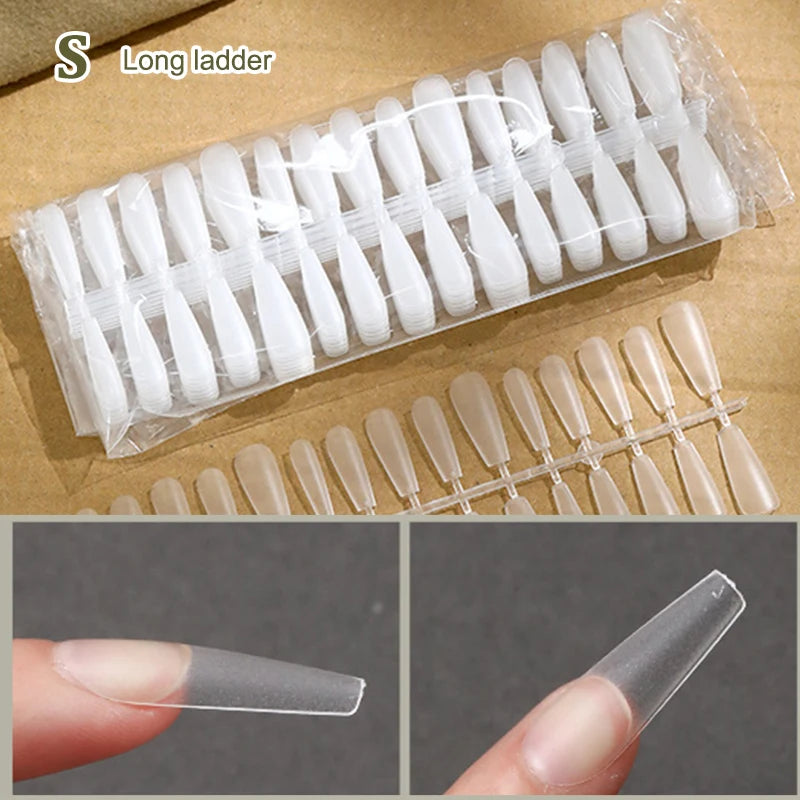 Bag Fake Nail Tips Matte Coverage Transparent False Nails Gel Qme A6