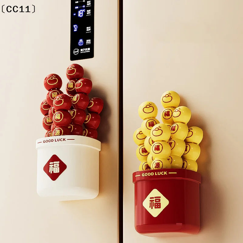 Simulated Candied Hawthorn Shape Sealing Clip Magnetic Refrigerator Qme