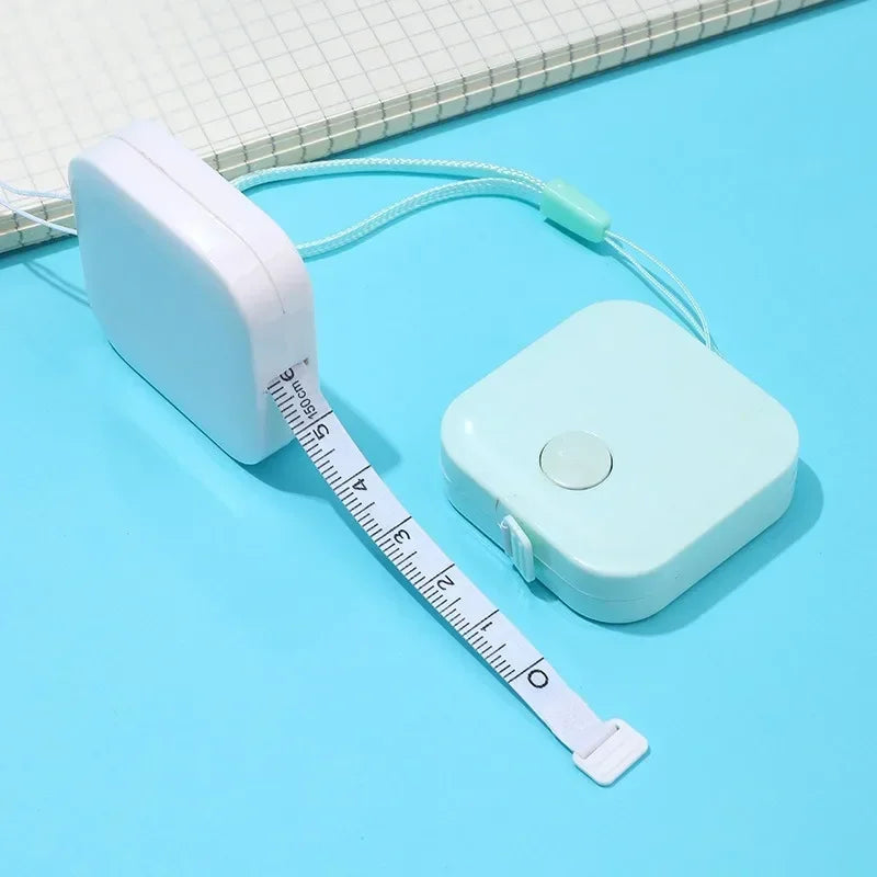 1.5m Mini Tape Measures Metric Imperial Macaron Ruler Children Height Ruler with Keychain Gift Tape Measure Compact Carry Around Qme